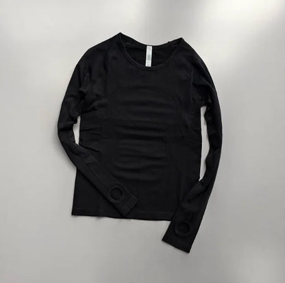 Seamless Yoga Top Women Long Sleeve Workout Shirt for Women Training Gym Clothes Stretchy Turtleneck Sportswear Activewear