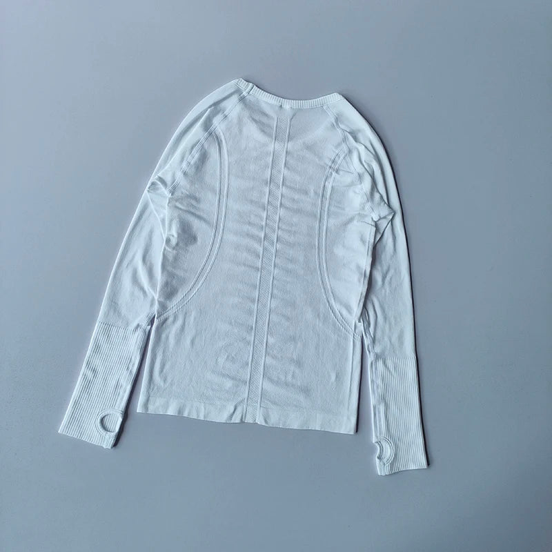 Seamless Yoga Top Women Long Sleeve Workout Shirt for Women Training Gym Clothes Stretchy Turtleneck Sportswear Activewear