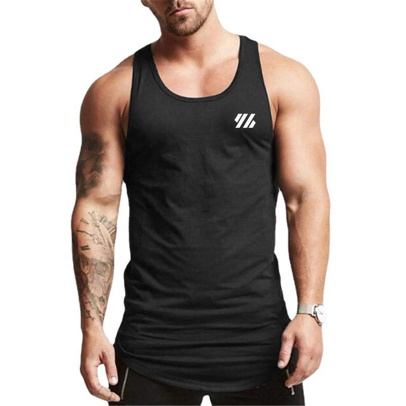 Gym Bodybuilding Casual Tank Tops Summer Cotton Breathbale Sleeveless Clothing Mens Fitness Muscle Shirts Running Sport Clothing
