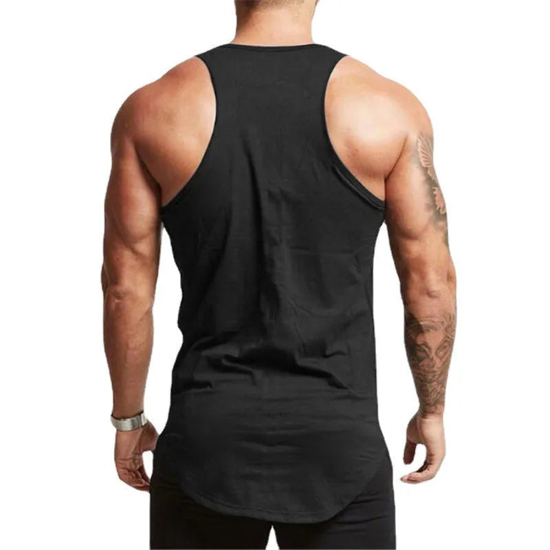 Gym Bodybuilding Casual Tank Tops Summer Cotton Breathbale Sleeveless Clothing Mens Fitness Muscle Shirts Running Sport Clothing