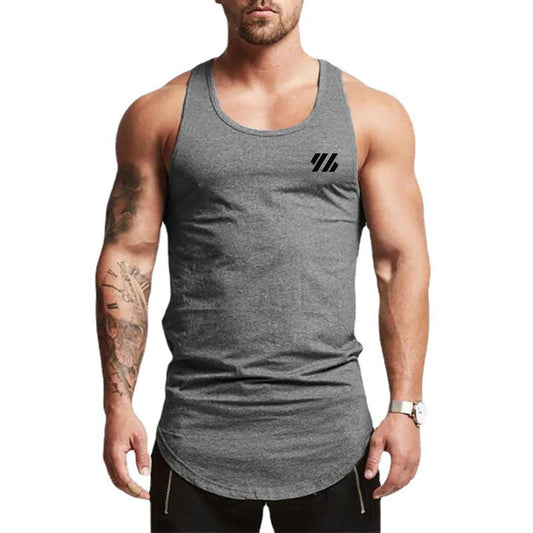 Gym Bodybuilding Casual Tank Tops Summer Cotton Breathbale Sleeveless Clothing Mens Fitness Muscle Shirts Running Sport Clothing