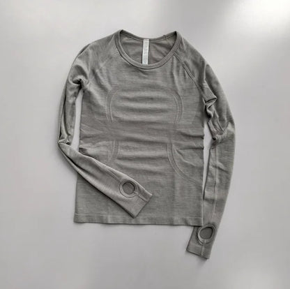 Seamless Yoga Top Women Long Sleeve Workout Shirt for Women Training Gym Clothes Stretchy Turtleneck Sportswear Activewear