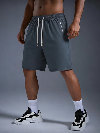 Summer Men's Clothes Basketball Shorts Ice Silk Stretch Running Pants Y2k Clothing Male Sports Man Sneakers Gym Short Anime Sea