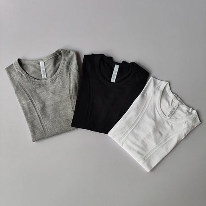 Seamless Yoga Top Women Long Sleeve Workout Shirt for Women Training Gym Clothes Stretchy Turtleneck Sportswear Activewear
