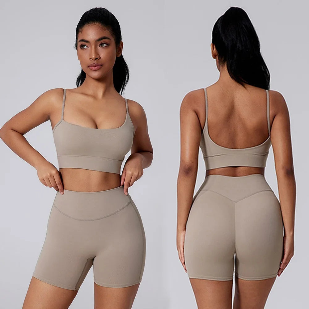 Cloud Hide Yellow Yoga Suit Gym for Woman Fitness Set Sports Tracksuit Bra Top Pants XL Workout Pilates Outfits Running Clothes