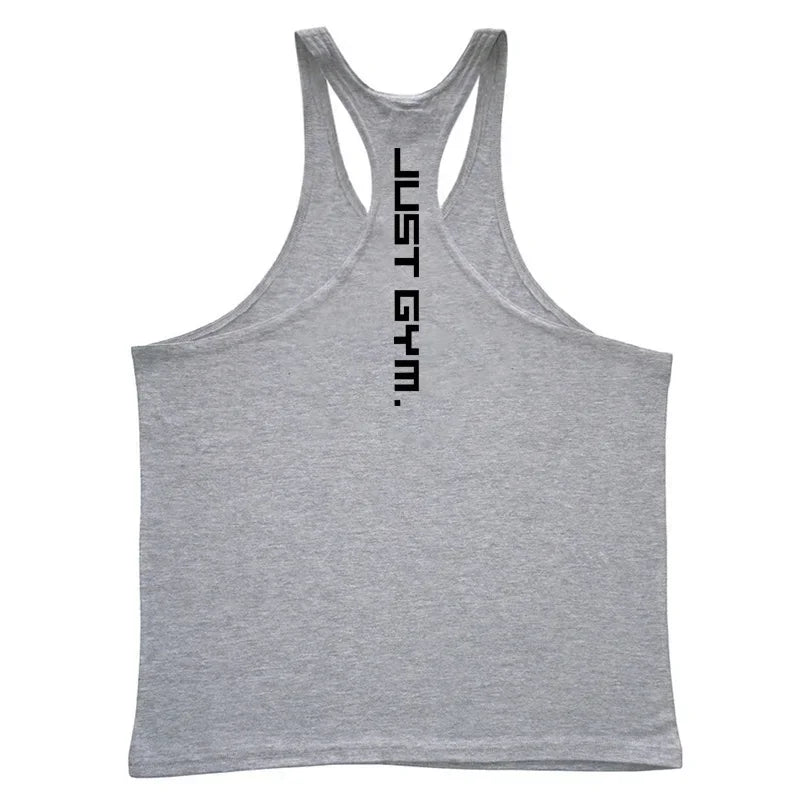 Gym Sports Mens Bodybuilding Muscle T-shirts Fashion Casual Cotton Breathable Striped Weightlifting Summer Basketball Tank Top