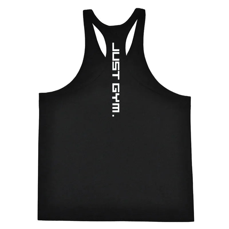 Gym Sports Mens Bodybuilding Muscle T-shirts Fashion Casual Cotton Breathable Striped Weightlifting Summer Basketball Tank Top