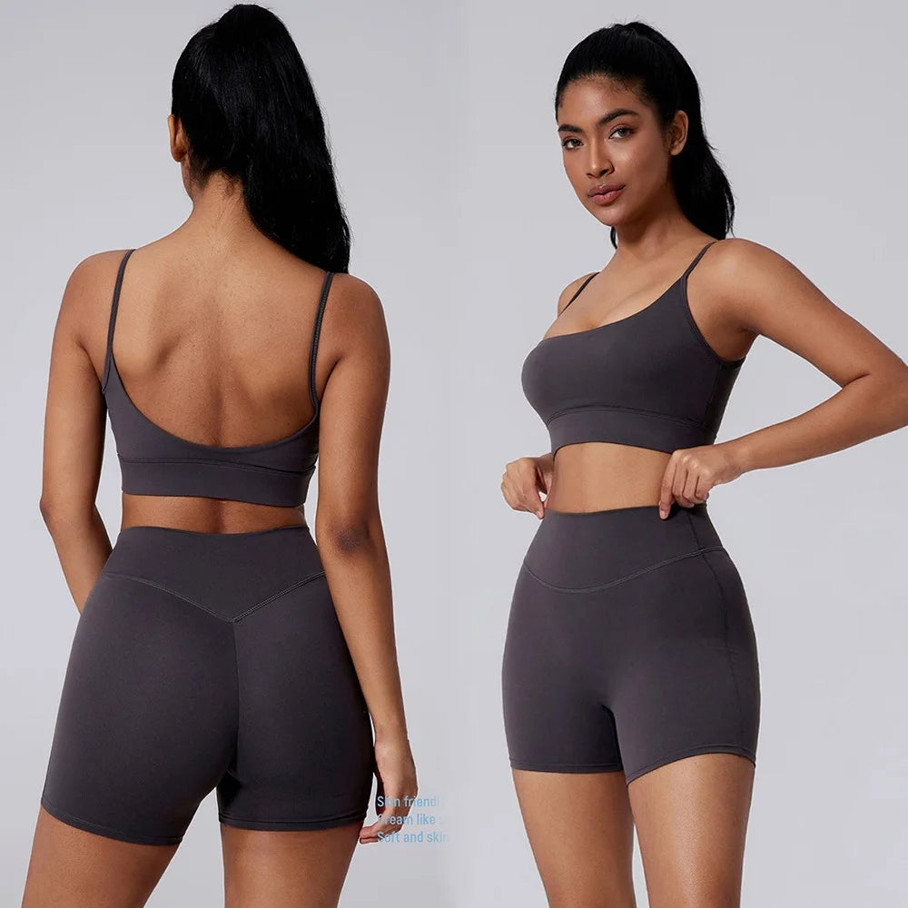 Cloud Hide Yellow Yoga Suit Gym for Woman Fitness Set Sports Tracksuit Bra Top Pants XL Workout Pilates Outfits Running Clothes