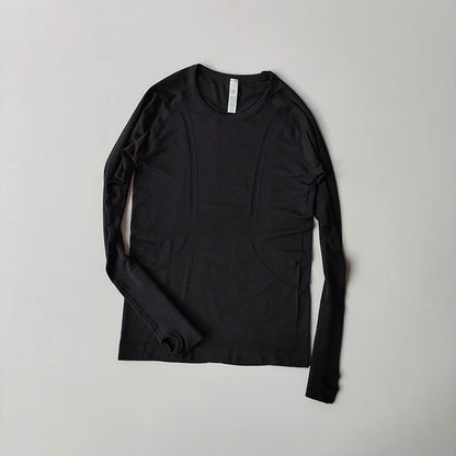 Seamless Yoga Top Women Long Sleeve Workout Shirt for Women Training Gym Clothes Stretchy Turtleneck Sportswear Activewear