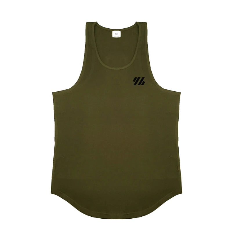 Gym Bodybuilding Casual Tank Tops Summer Cotton Breathbale Sleeveless Clothing Mens Fitness Muscle Shirts Running Sport Clothing